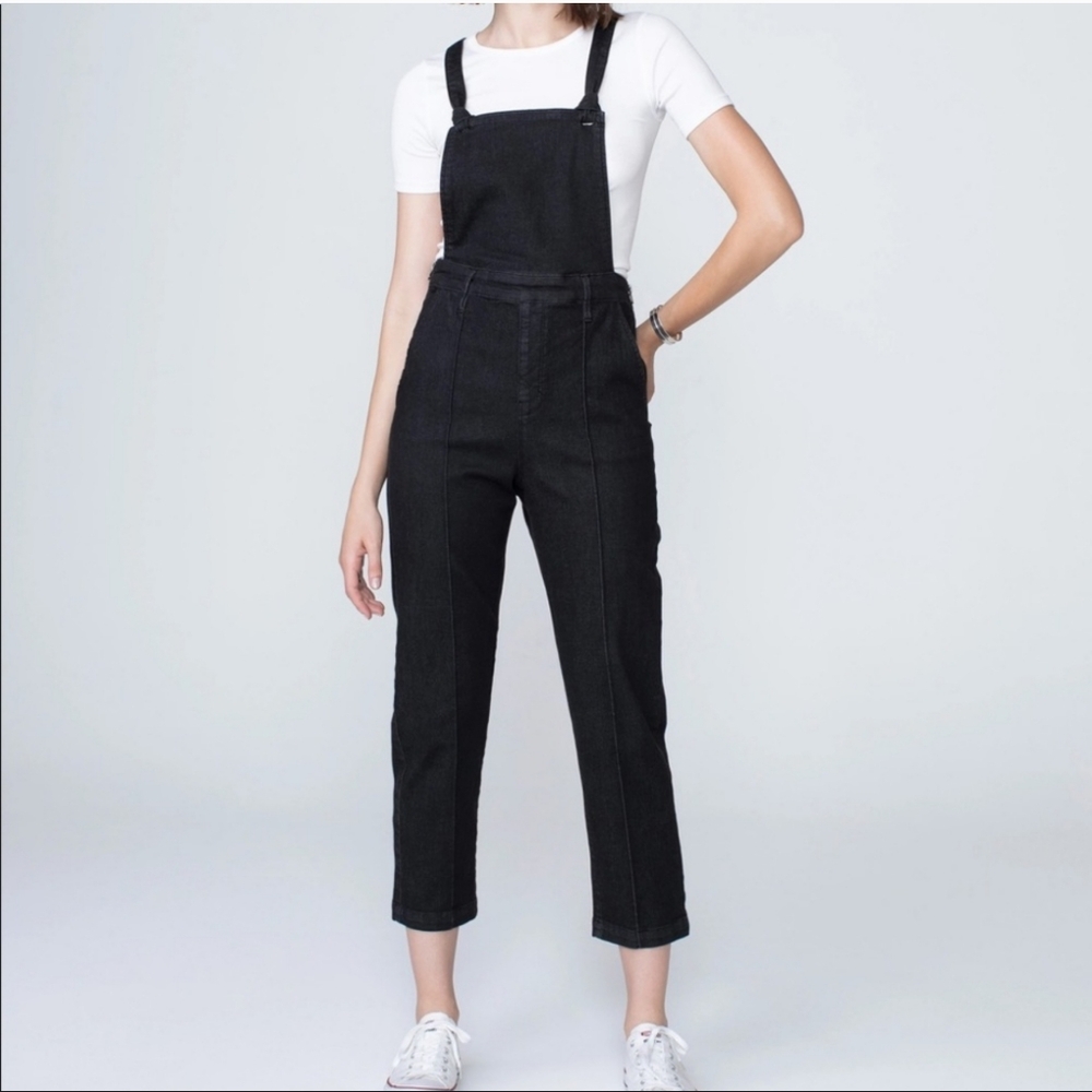 NWT Unpublished Millie Straight Leg Black Overalls